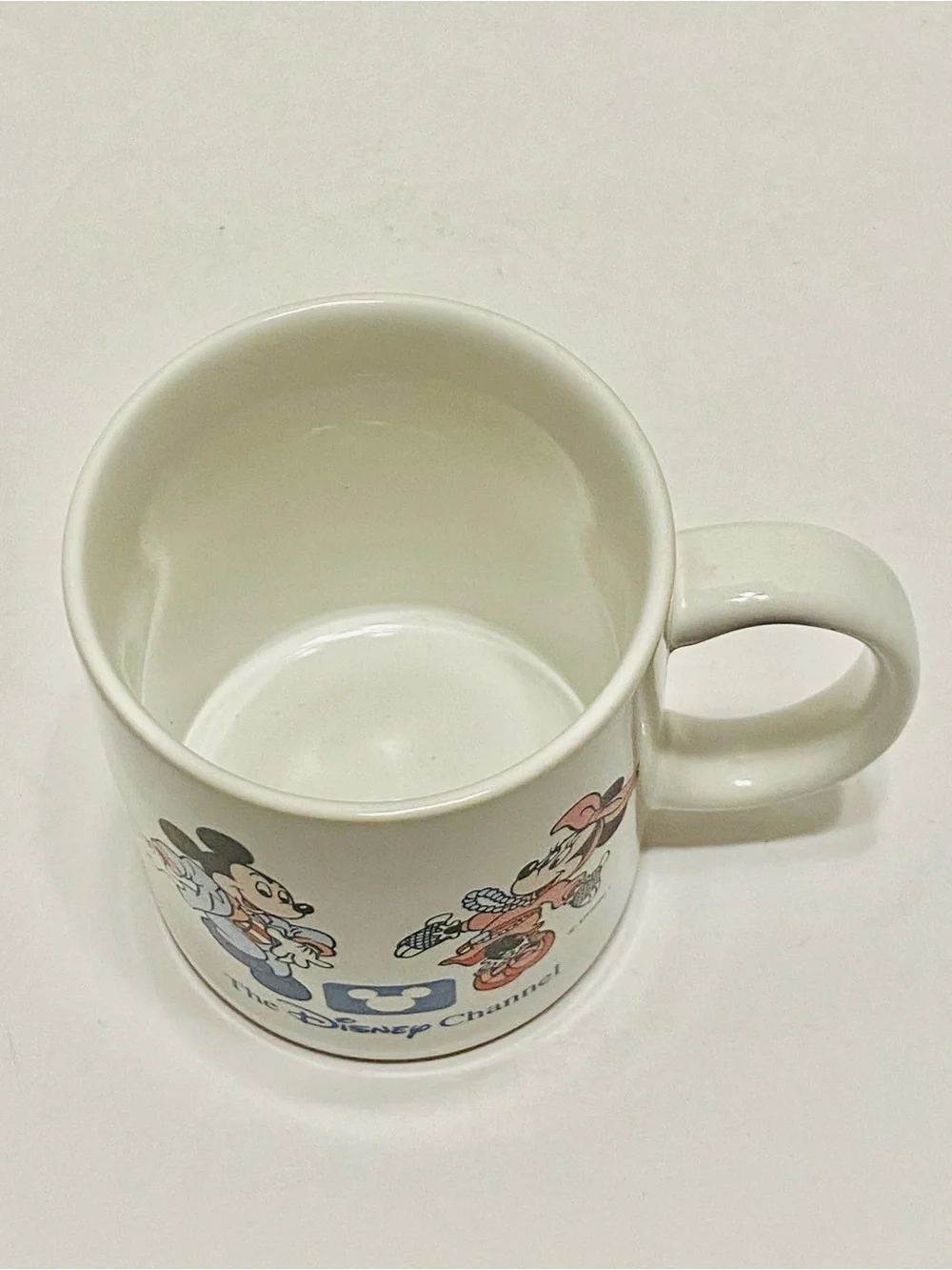 Vintage Disney Channel Coffee Mug Mickey & Minney Mouse 80s Garb Ceramic Cup
